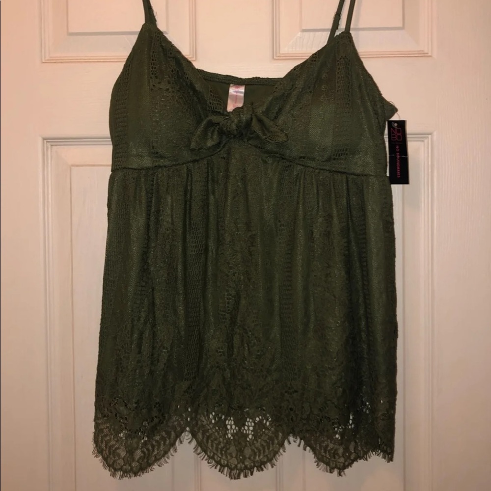 Olive green tank top
